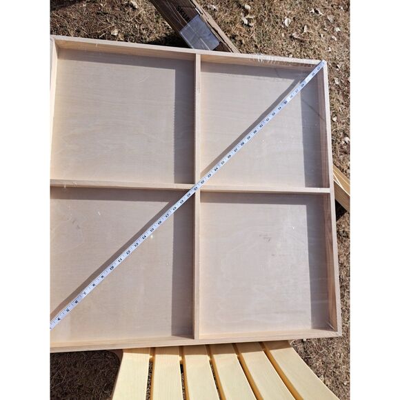 NIB- TWO 30"x 30" Extra Large wooden Shadow Box with 4 separate frames inside - Picture 3 of 10